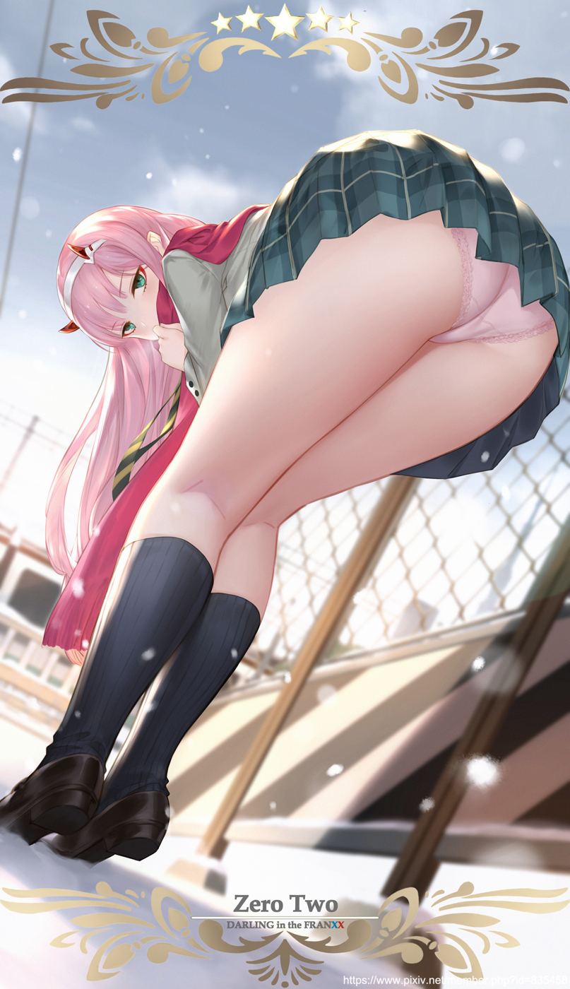 zero two (darling in the franxx) drawn by yijian_ma