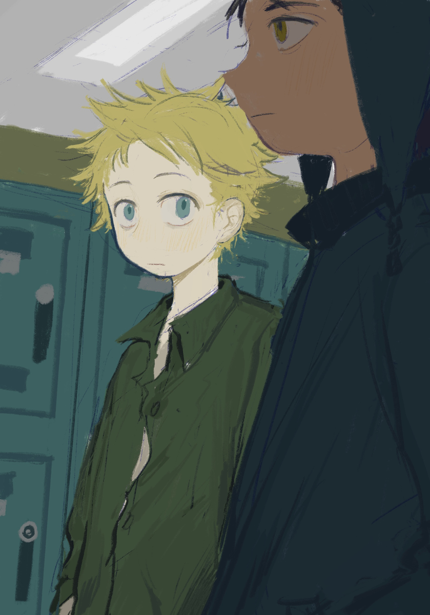 craig tucker and tweek tweak (south park) drawn by kaixinchafang