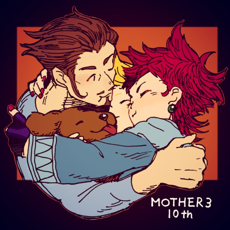lucas, kumatora, boney, and duster (mother and 1 more) drawn by azouno_wakaba