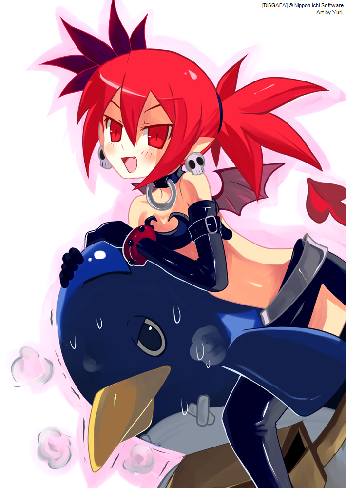 etna and prinny (disgaea and 1 more) drawn by pirate_yuri