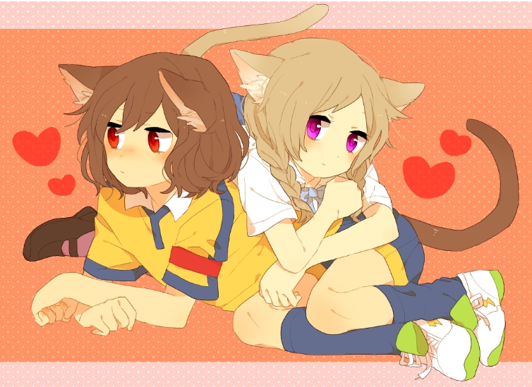 shindou takuto and yamana akane (inazuma eleven and 1 more) drawn by nanao_(cow1212)