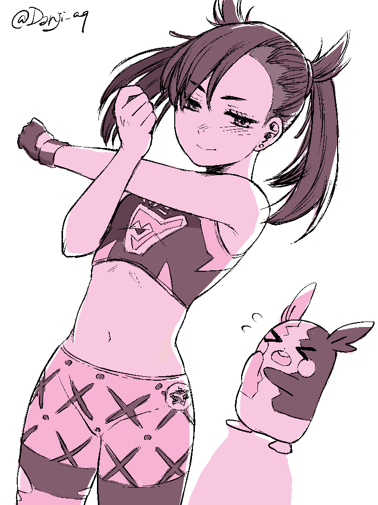 marnie and morpeko (pokemon and 1 more) drawn by omizu_chihiro