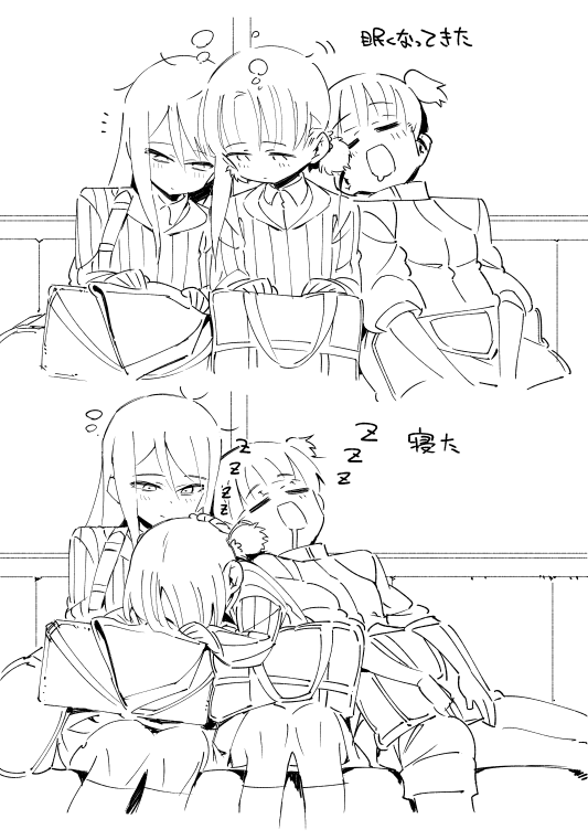 mika, aki, and mikko (girls und panzer) drawn by chomoran