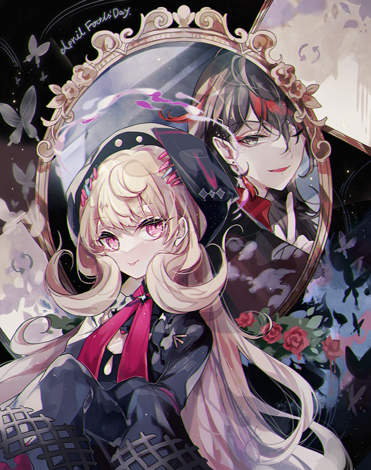 vox akuma and reimu endou (nijisanji and 1 more) drawn by coco7