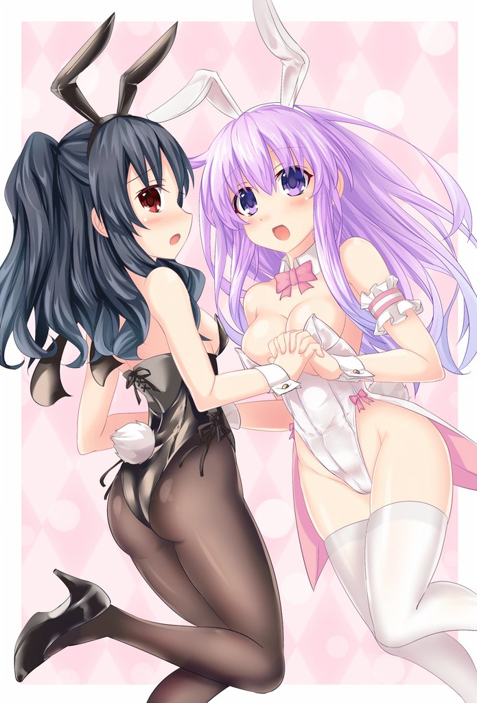 nepgear and uni (neptune and 1 more) drawn by kazuneko_(wktk1024)