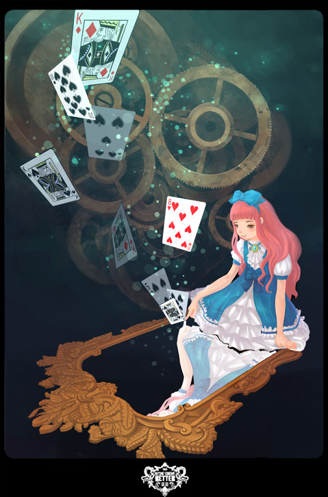alice (alice's adventures in wonderland) drawn by zhengzheng