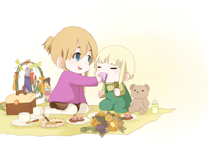 kotobuki tsumugi and saitou sumire (k-on! and 1 more) drawn by komugiko