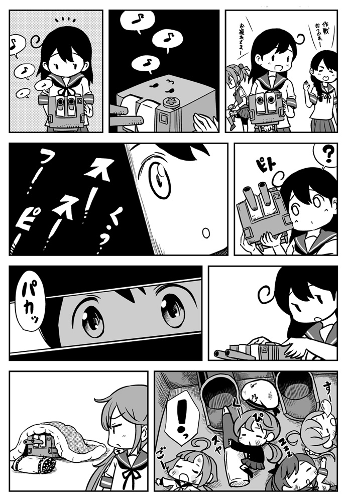 ushio, akebono, shiranui, fairy, uranami, and 4 more (kantai collection) drawn by saiguchi_otoufu