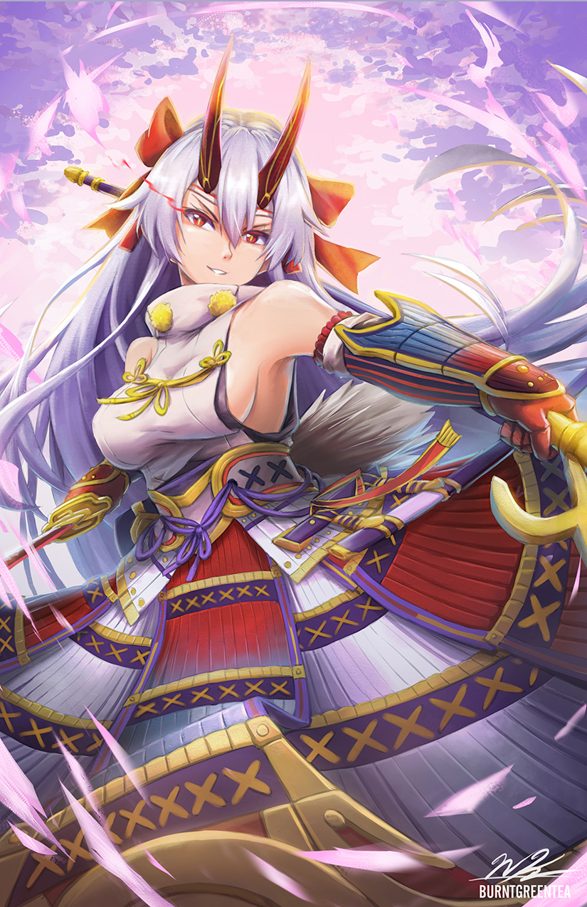 tomoe gozen (fate and 1 more) drawn by burnt_green_tea