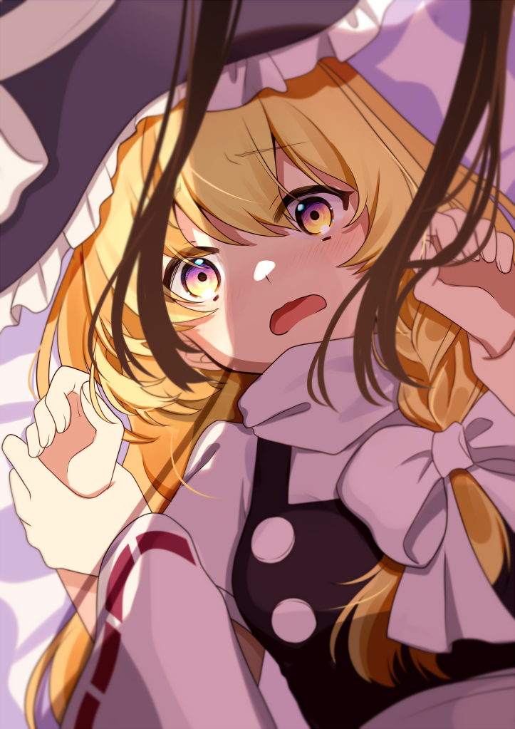 hakurei reimu and kirisame marisa (touhou) drawn by 3miril