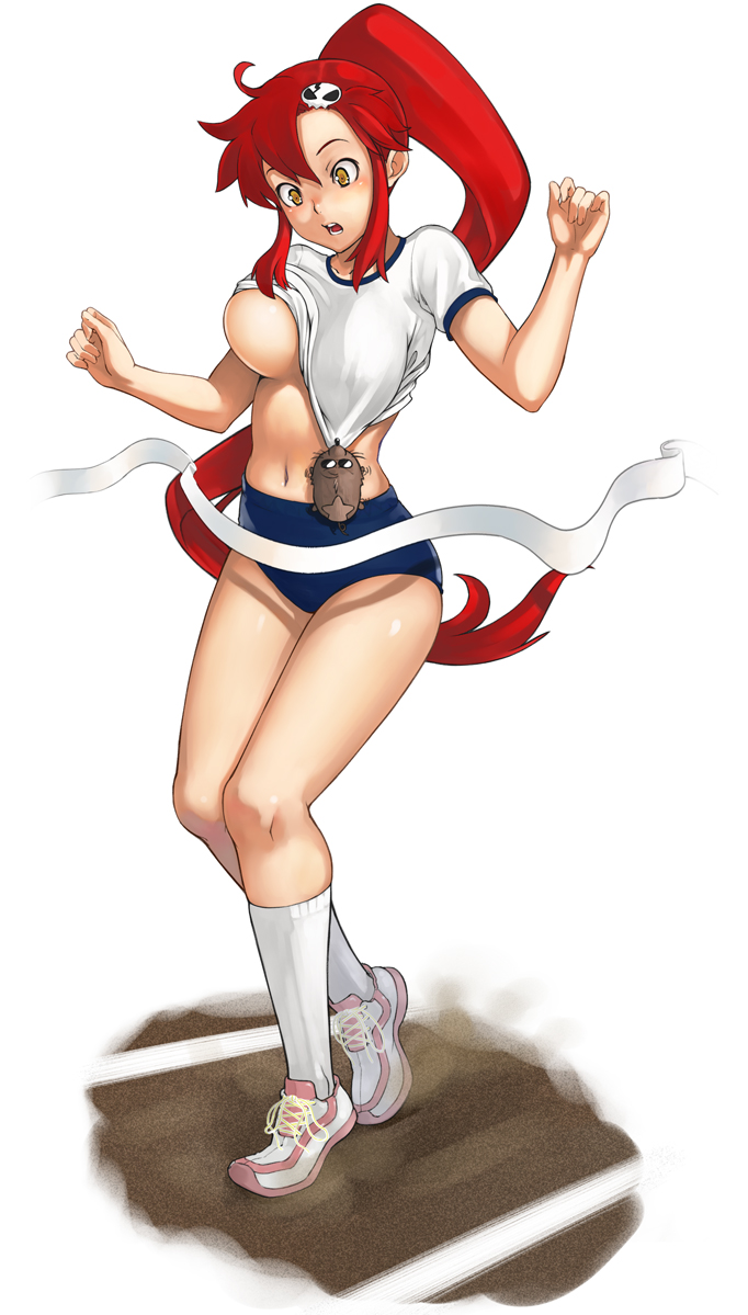 yoko littner and boota (tengen toppa gurren lagann) drawn by oboro_(squeeze)