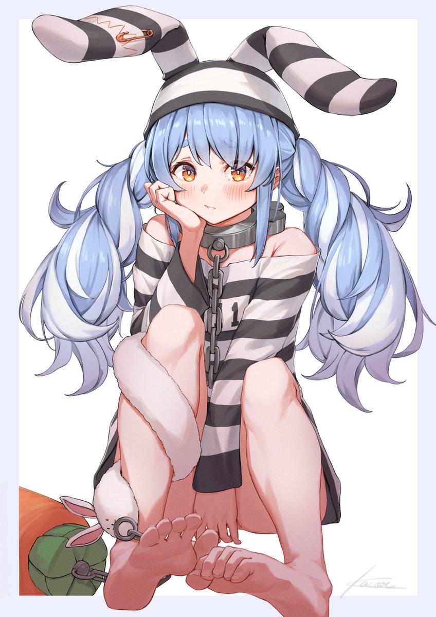 usada pekora and don-chan (hololive) drawn by kanoe_(tatsukanoe)