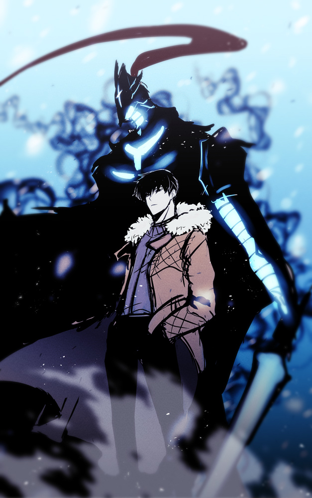 sung jin-woo and igris (solo leveling) drawn by wab_lev