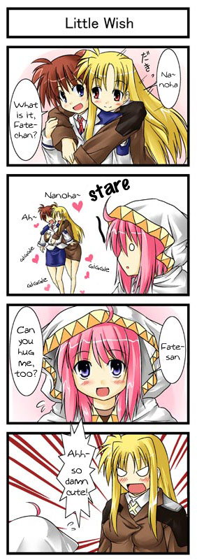 fate testarossa, takamachi nanoha, and caro ru lushe (lyrical nanoha and 1 more)