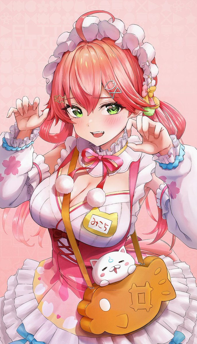 sakura miko and 35p (hololive) drawn by kokoro_(kokoronoaoiro)