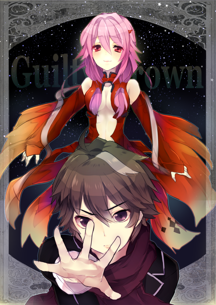 yuzuriha inori and ouma shuu (guilty crown) drawn by shun47