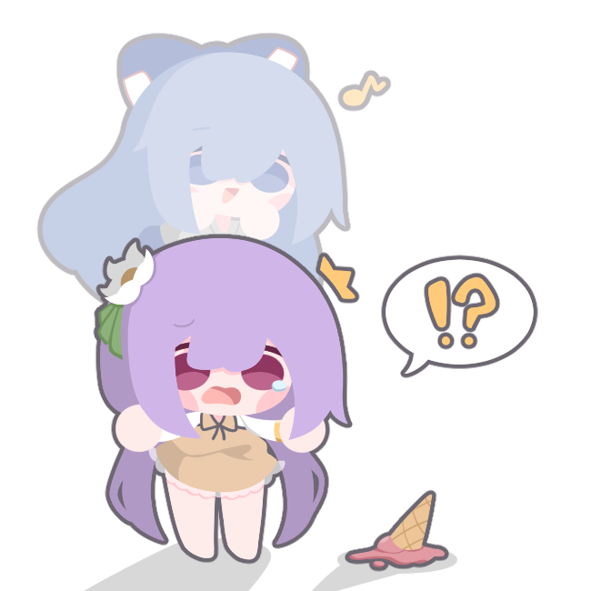 yorigami shion and tsukumo benben (touhou) drawn by baek_ban