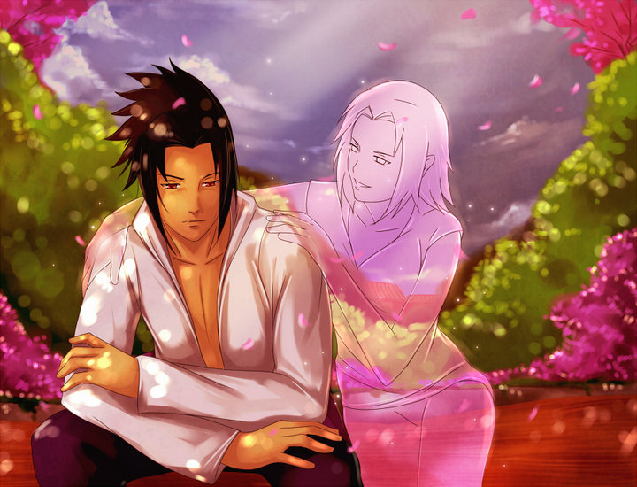 haruno sakura and uchiha sasuke (naruto and 1 more) drawn by sbel02