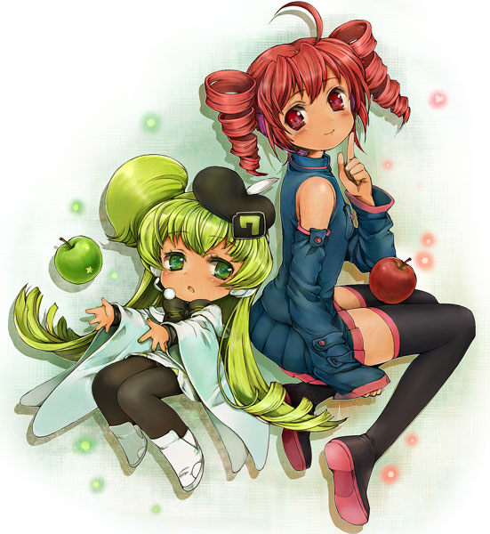 kasane teto, macne nana, and macne nana petit (utau and 3 more) drawn by kiro_(an_kilo)