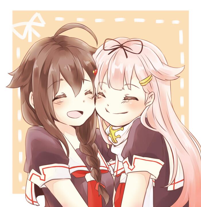 shigure, yuudachi, shigure kai ni, and yuudachi kai ni (kantai collection) drawn by mizu_bonbori