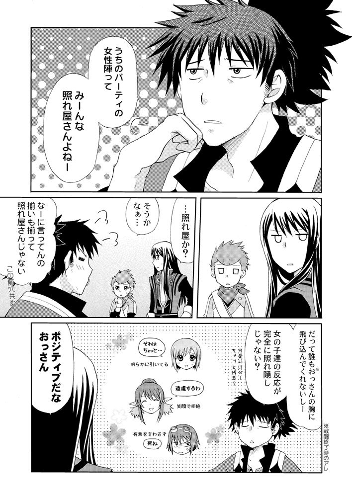 yuri lowell, estellise sidos heurassein, rita mordio, judith, raven, and 1 more (tales of and 1 more) drawn by hanyuu_shion