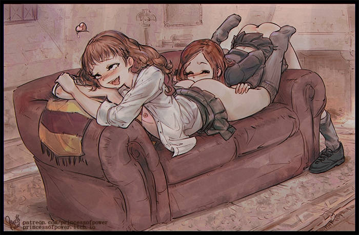 hermione granger and ginny weasley (wizarding world and 1 more) drawn by princessofpower