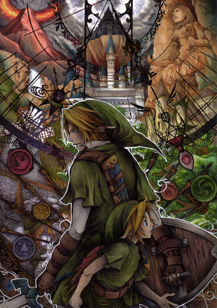 link and young link (the legend of zelda and 1 more) drawn by midorihana_yasaiko