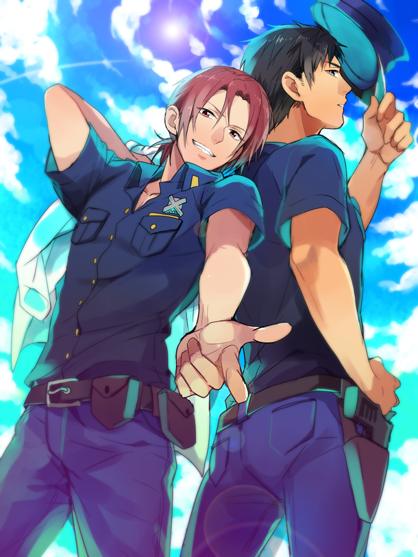 matsuoka rin and yamazaki sousuke (free!) drawn by sei_(hanibani)