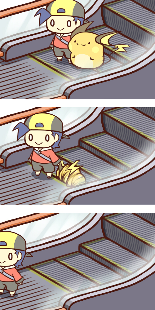 ethan and raichu (pokemon) drawn by cafe_(chuu_no_ouchi)