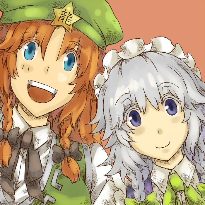 izayoi sakuya and hong meiling (touhou) drawn by yagimiwa