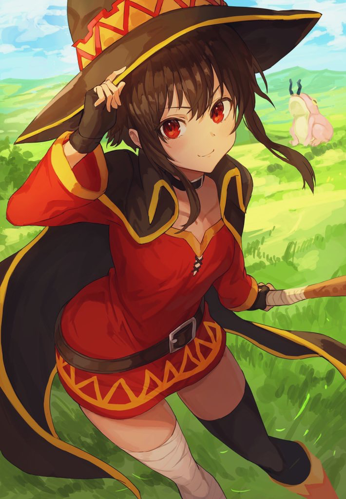 megumin and aqua (kono subarashii sekai ni shukufuku wo!) drawn by nasubin_(nasubisamurai15)