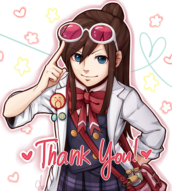 ema skye (ace attorney and 1 more) drawn by janelle