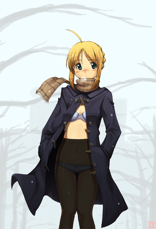 artoria pendragon and saber (fate and 1 more) drawn by taru_neko