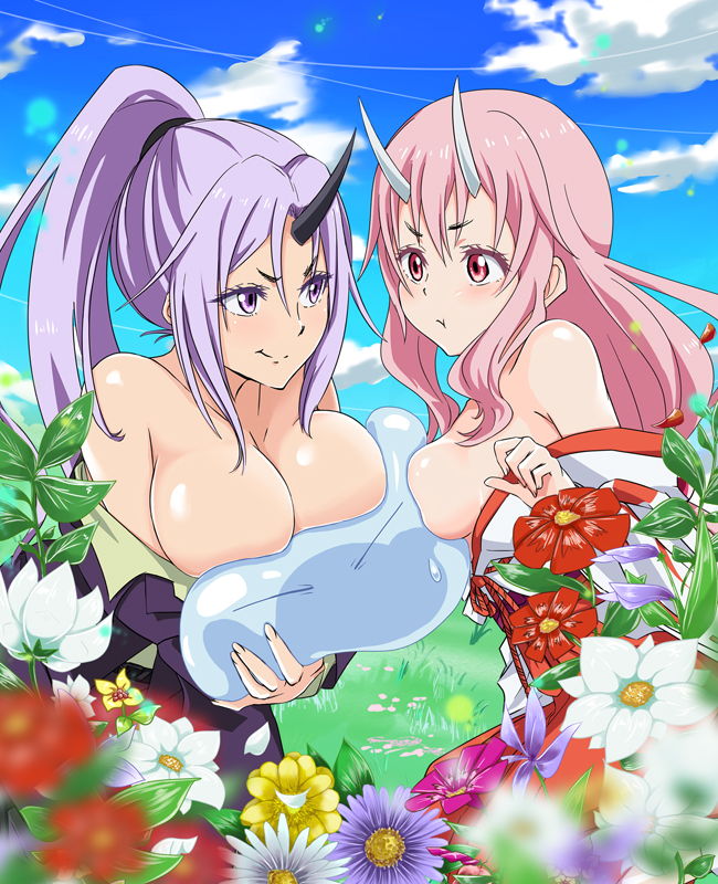 rimuru tempest, shion, and shuna (tensei shitara slime datta ken) drawn by ao_(korindou)