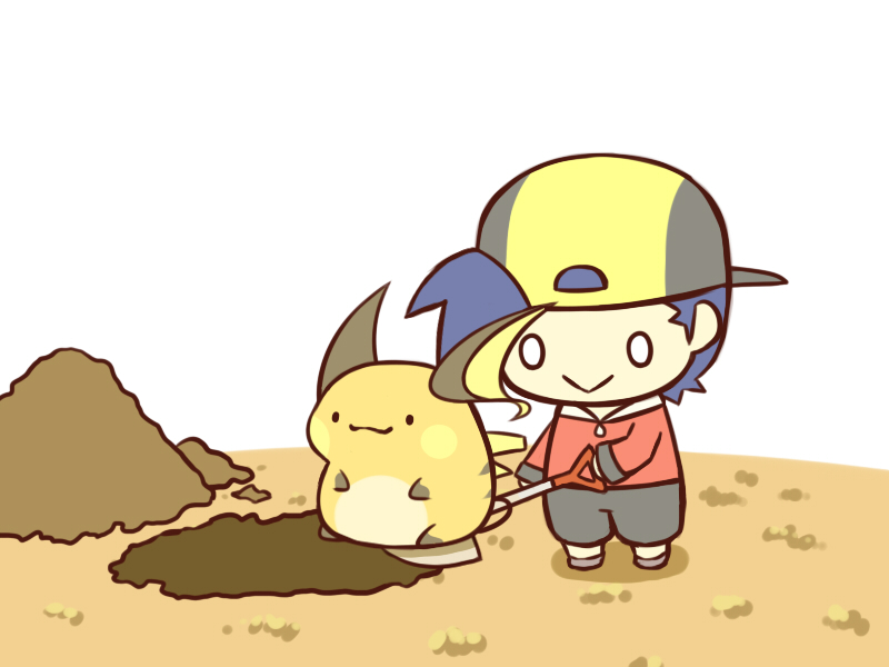 ethan and raichu (pokemon) drawn by cafe_(chuu_no_ouchi)