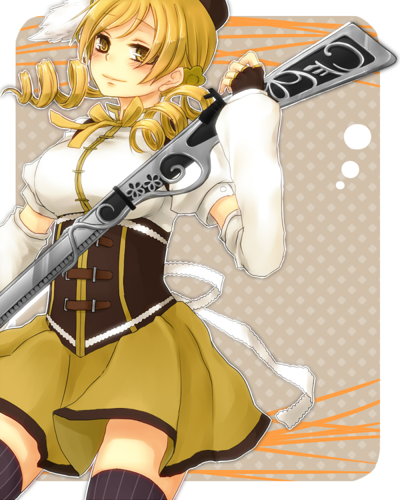 tomoe mami (mahou shoujo madoka magica) drawn by chiroron