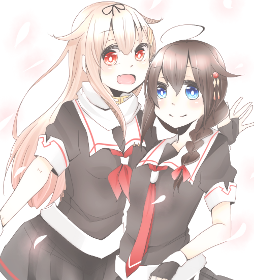 shigure, yuudachi, shigure kai ni, and yuudachi kai ni (kantai collection) drawn by suono_0518