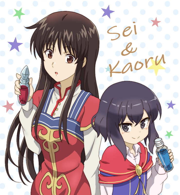 takanashi sei and nagase kaoru (seijo no maryoku wa bannou desu and 1 more) drawn by onomekaman