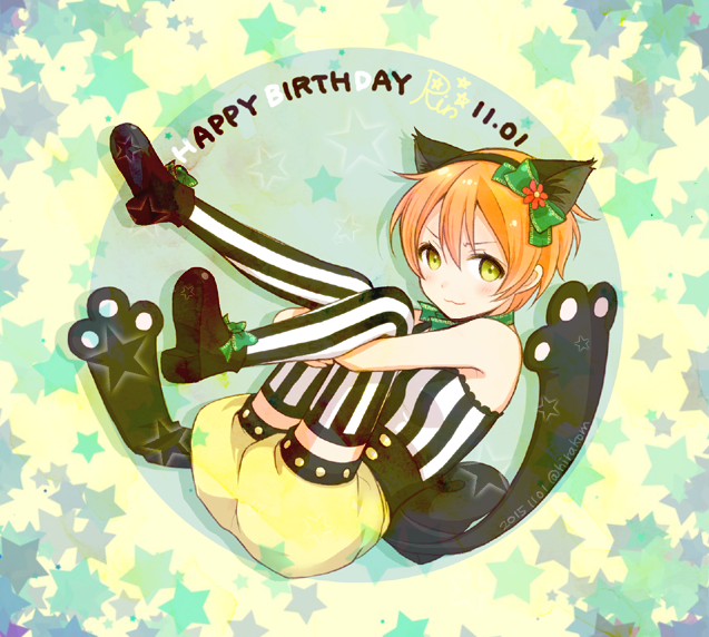 hoshizora rin (love live! and 1 more) drawn by hirako
