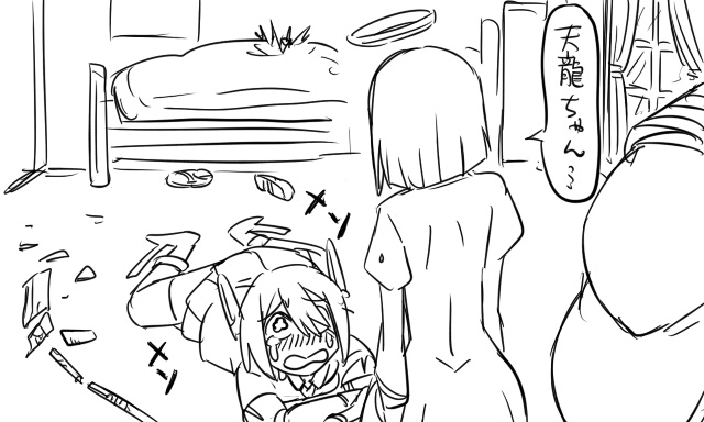 admiral, tenryuu, tatsuta, and matsuda chiyohiko (kantai collection) drawn by tonda