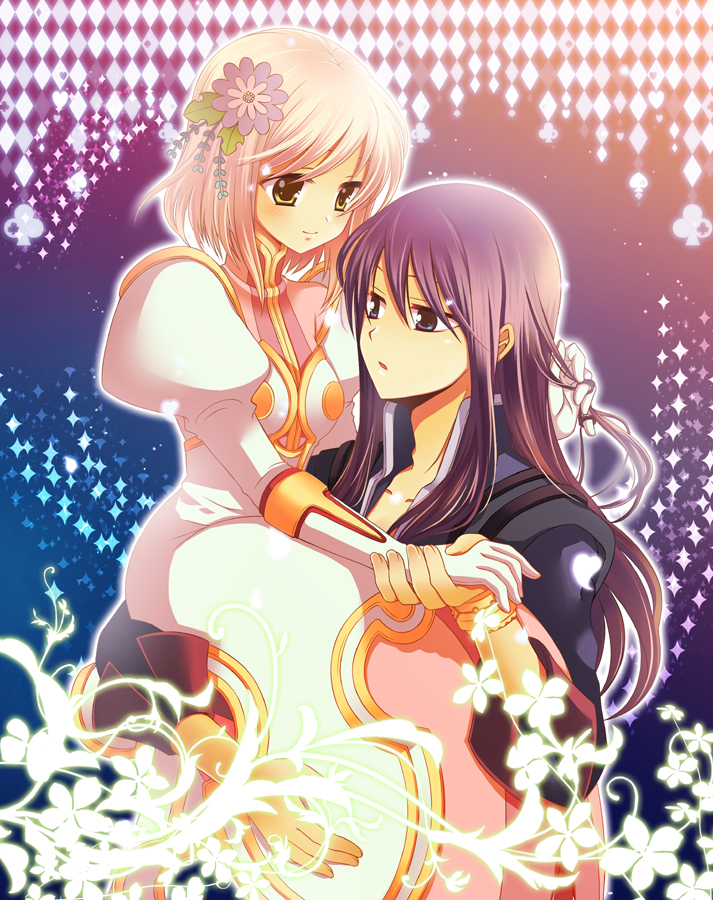 yuri lowell and estellise sidos heurassein (tales of and 1 more) drawn by ayamisiro