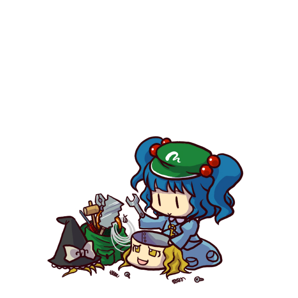 kirisame marisa and kawashiro nitori (touhou) drawn by socha