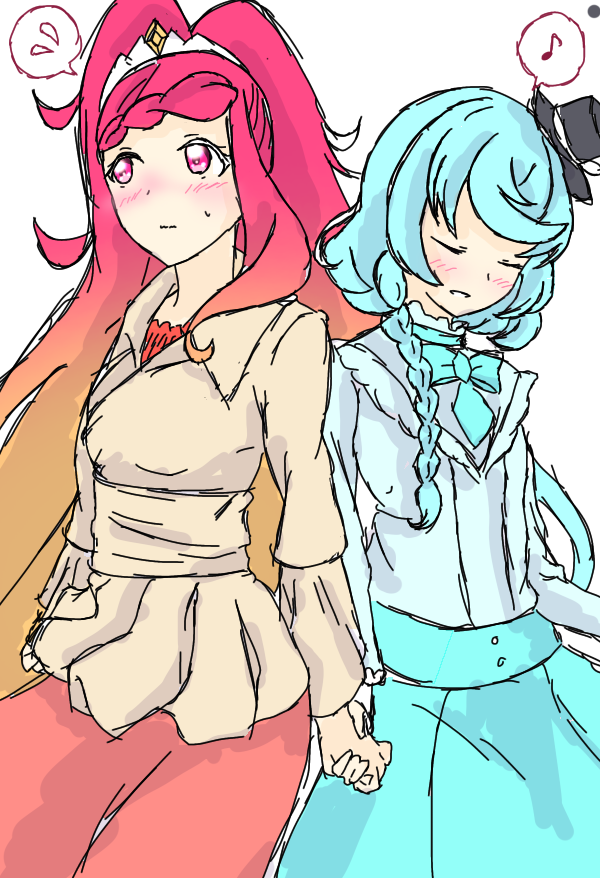 alicia charlotte and tensho hibiki (aikatsu! and 1 more) drawn by miikoko