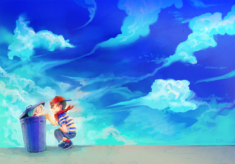 ninten and lloyd (mother and 1 more) drawn by conazatou