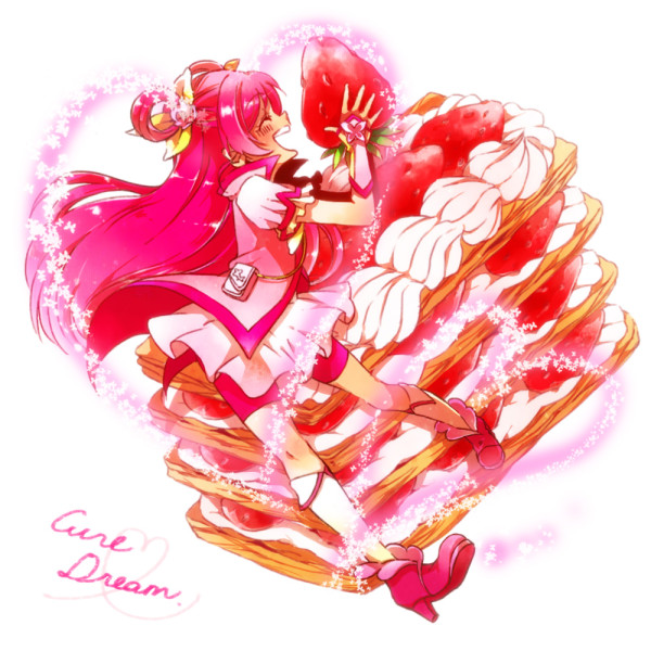 yumehara nozomi and cure dream (precure and 1 more) drawn by kuzumochi
