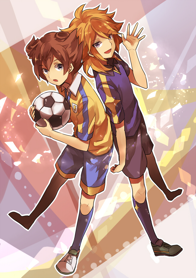matsukaze tenma and amemiya taiyou (inazuma eleven and 1 more) drawn by oyu_cocoa