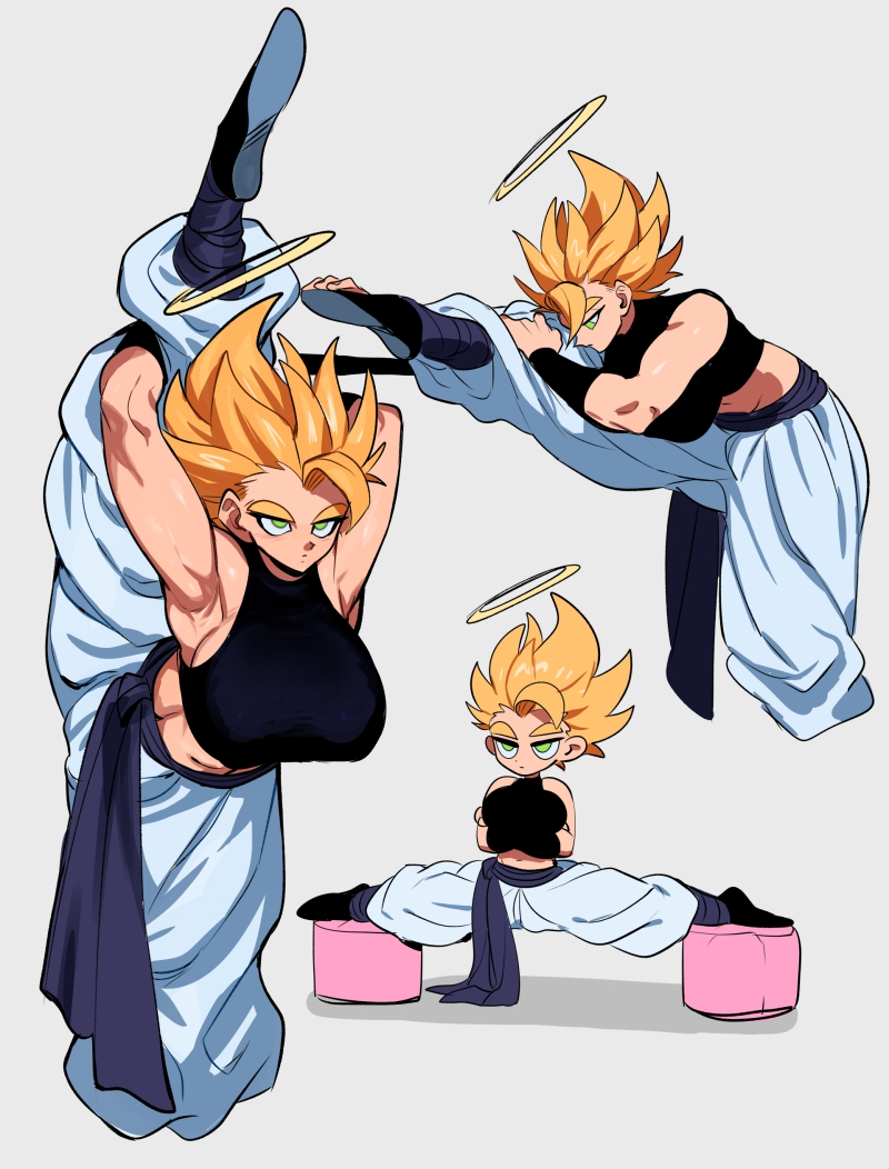 gogeta (dragon ball and 1 more) drawn by nanika_(nnkgh)