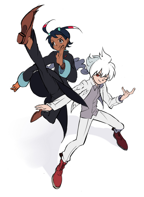 hakuryuu and shuu (inazuma eleven and 1 more) drawn by okomeuma