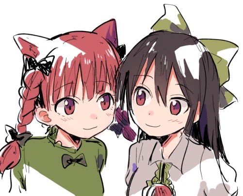 kaenbyou rin and reiuji utsuho (touhou) drawn by hatsukaze33