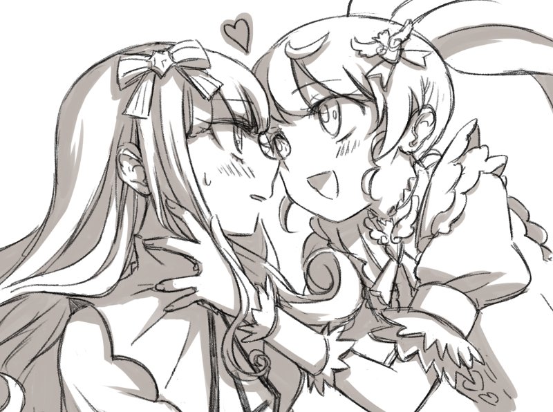 kurosu aroma and shiratama mikan (pretty series and 1 more) drawn by shippori